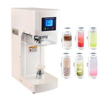 Machine de scellage de canettes non rotative, entièrement électrique et automatique, pour gobelets de bière, matcha, gâteaux, boissons gazeuses, en aluminium et plastique, la plus vendue