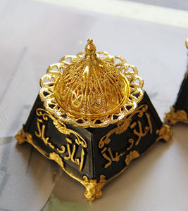 Novedades al por Mayor: Ambientador de Habitación, Porta Incienso Metálico Dorado Árabe - Product Image 4