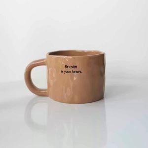 Custom Office <b>Large</b> Eco-Friendly Ceramic Coffee <b>Cup</b> Creative Hand-Squeezed Texture Easy Clean Promotional Business Gift - Product Image 5