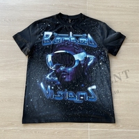 High Street Trendy Vintage Hip-Hop Dtg Print T-Shirt à manches courtes 100% coton 280 grammes Loose Heavy Metal Rock T-Shirt