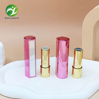 Nouveau tube à lèvres ABS à couvercle rabattable, design unique, rose brillant, rond, 50g, emballage cosmétique pour gloss à lèvres, conteneur de maquillage