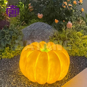 Lampe Sculpturale LED 3D Citrouille en Fibre de Verre pour Halloween, Noël, Mariage, Décoration Extérieure IP65 avec Couleurs Personnalisables - Product Image 2