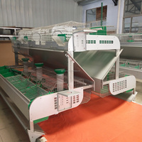 Jaula de Cría de Conejos Comercial de Dos Niveles, 24 Celdas, 12 Conejas, Jaulas para Cría Comercial, Uso Doméstico