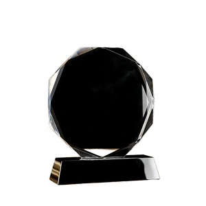 Diamond Impress Crystal Award Clear Trophy Medalla de vidrio impresa UV para ferias comerciales y bienvenidas - Product Image 2