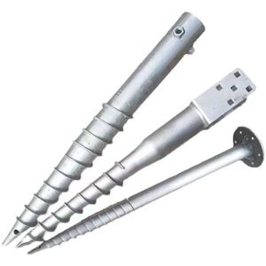 Pieu hélicoïdal en acier galvanisé pour <span class=keywords><strong>fixation</strong></span> rapide au <span class=keywords><strong>sol</strong></span> et applications de <span class=keywords><strong>fixation</strong></span> extérieures - Product Image 1
