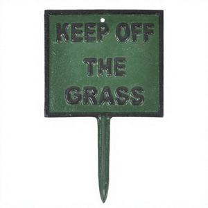 KEEP OFF a GRASS Outdoor General Sign Cast Iron Free Standing <b>Board</b> for Garden Lawn Mounted Super Selling General Sign - Product Image 1