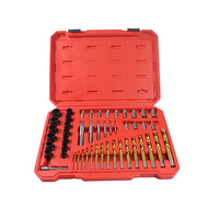 49 pièces ensemble d'extraction de vis/boulon/écrou cassé dissolvant de boulon endommagé Kit d'extracteur de vis dénudé facile à sortir porte-embout d'extension