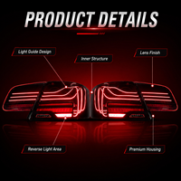 Nouvel ensemble de feux arrière à LED rouges BK pour BMW Série 3 E92 2006-2012, style Laser Line, clignotants séquentiels, feux de freinage, Plug & Play