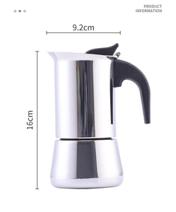 Nueva llegada <span class=keywords><strong>Cafetera</strong></span> de estufa de inducción adecuada para todo tipo de placas, <span class=keywords><strong>4</strong></span> <span class=keywords><strong>tazas</strong></span> de acero inoxidable 304 (5,7 Oz) Plata - Product Image 6
