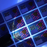 Étiquettes de code-barres holographiques anti-contrefaçon personnalisées avec papier synthétique écologique durable imperméable - résistant à la chaleur et à l'huile