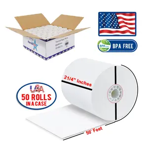 China Fabrikant Bpa Gratis Kassa 80X80 57X40Mm Ontvangst Afdrukken Thermisch Papier Rollen Voor Pos Machine