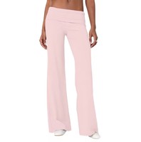Celana Yoga wanita, RX021 baru celana Yoga lipat suar legging longgar cocok datar gaya Gym kebugaran untuk wanita