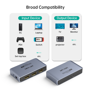 8K 60Hz HDMI Splitter 1 trong 2 ra + AC adapter , MT-VIKI 40gbps HDMI Splitter 1x2 8K 60Hz 4k 120Hz nhôm - Product Image 4