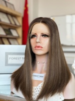 Perruque juive SHY en cheveux humains Remy, avec dentelle frontale, ligne de cheveux naturelle, fournisseur pour salons