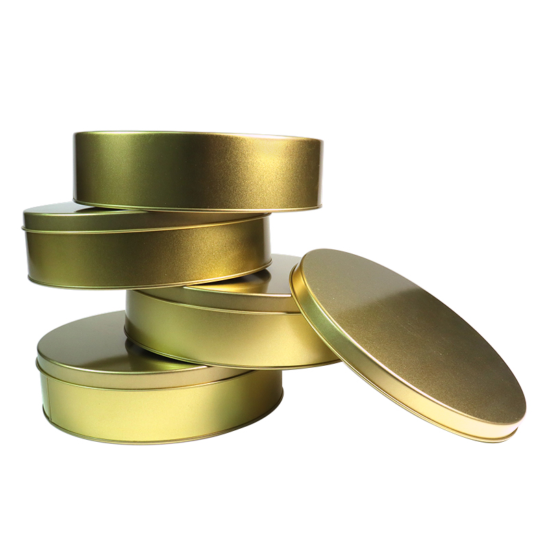 round tin can with lid for cake