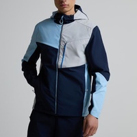 Veste à capuche tout-terrain pour homme, coupe-vent de randonnée, tissée, légère, avec empiècements