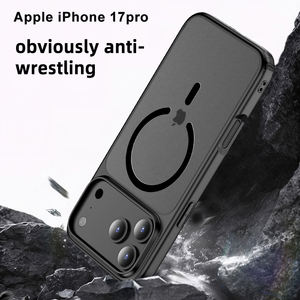 Coque de téléphone magnétique de haute qualité avec bouton IA, toucher soyeux, <span class=keywords><strong>protection</strong></span> antichoc Airbag pour iPhone 17 Pro Max - Product Image 4