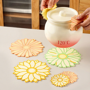 Sous-verres en PVC souple pour boissons, résistants à la chaleur, pour tasses à thé, tapis de table, tapis de protection thermique, sous-verres isolants en PVC - Product Image 1