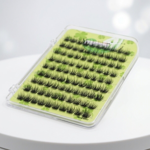 <span class=keywords><strong>Pestañas</strong></span> Postizas Glamorosas Hechas <span class=keywords><strong>a</strong></span> Mano con Cabello Sintético, 9 Filas, Dramáticas, Suaves y Ligeras, <span class=keywords><strong>de</strong></span> Lujo, Marca Privada, OEM, Personalizadas - Product Image 3