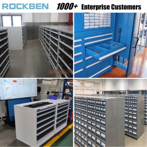 Rockben cao chịu lực đa ngăn kéo 3.0mm hướng dẫn đường sắt 50000 kéo mà không cần bất kỳ trục trặc hộp công cụ Thép công cụ tủ - Product Image 3