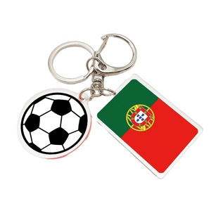 Porte-clés personnalisé avec drapeaux du Brésil, cadeau pour femmes et hommes, décoration extérieure, porte-clés avec drapeau national du Brésil et ballon de football - Product Image 3