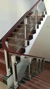 Guidão de vidro de alta qualidade para escada e varanda, fácil instalação, diy design balustrades handrails