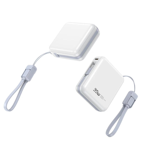 Batterie externe 2 en 1 mini 10000mAh 35W, charge rapide bidirectionnelle, câble Type-C intégré, support de câble, <span class=keywords><strong>chargeur</strong></span> portable multicolores - Product Image 6