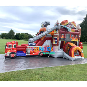 Bon marché Prix Camion de pompier <span class=keywords><strong>Chateau</strong></span> Gonflable Commercial Pvc Gonflables Para Fiestas Videur gonflable avec toboggan - Product Image 3