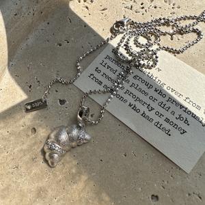 Collier en argent pur S925, fabrication artisanale italienne, design simple et vintage, tissage de niche, chaîne de clavicule scintillante, perles tendance - Product Image 5