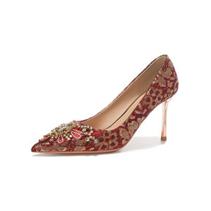 Zapatos elegantes para fiestas, estilo charol - tacones de aguja negros con punta en pico y sandalias para mujer - Product Image 6