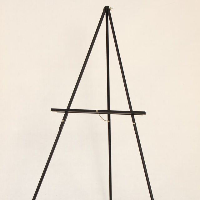 Wooden A-Frame Tripod Artist Floor Easel, Adjustable Tray Height, Wood Display Holder Stand