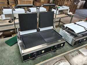 Gril électrique commercial à double contact supérieur et sous la plaque chauffante rainurée Cuisson à haute efficacité pour restaurants <span class=keywords><strong>Campbon</strong></span> ZH-813 - Product Image 3