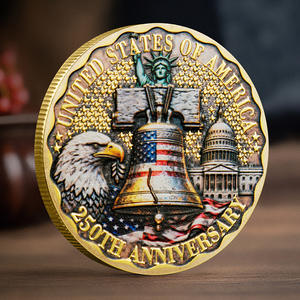 Moneta commemorativa rotonda in ferro con l'Immagine della Libertà e dell'Aquila della Casa <span class=keywords><strong>Bianca</strong></span> per il 250° Anniversario dell'Indipendenza degli Stati Uniti - Product Image 2