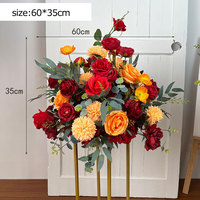 Bouquet de fleurs de mariage, centre de table, arrangement de boules de fleurs artificielles en soie, décoration de scène de mariage, arrangement de fleurs pour réception