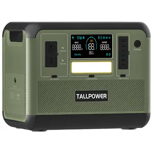 TALLPOWER Generador solar Sistema de energía 110V220V Estación de energía portátil 2000W LiFePo4 Batería 2400W Estación de energía