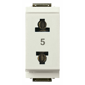 ปลั๊กไฟ 2 ขา 15 แอมป์ แบบ USA EU ขนาด 4.8 มม. สีขาว - Product Image 1