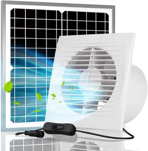 2023 Solar betriebener Abluft ventilator 6 Zoll mit Solar panel Wand lüftungs kühlung für Gewächshaus Hühnerstall Schuppen Badezimmer
