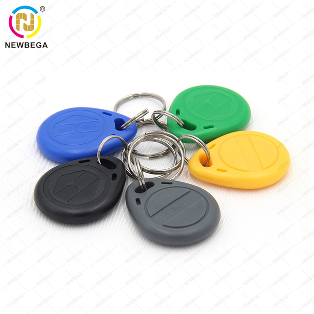 Custom TK4100 T5577 125Khz ABS NFC Tag Keyfob RFID Key Fob with Keychain for Hotels