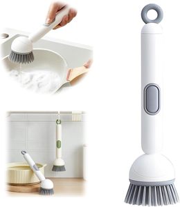 Distributeur de <span class=keywords><strong>savon</strong></span> pour brosse à vaisselle avec logo personnalisé, en plastique PP, poignée à <span class=keywords><strong>angle</strong></span> réglable, facile à utiliser, poils en nylon, pour le nettoyage domestique - Product Image 3