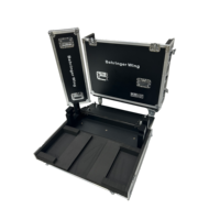 Boîtier de console de mixage DJ numérique sur mesure de haute qualité, version standard, avec roulettes et trois portes ouvrables