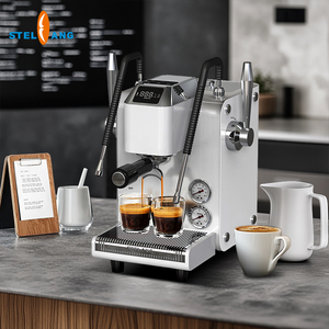 Cafetera Comercial de Acero Inoxidable, Máquina de Café Espresso Semiautomática para Tienda - Product Image 2