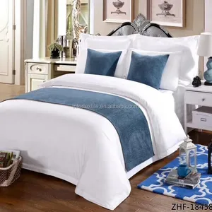 wholesale luxury super soft plain white hotel flat bed sheet / double bed sheet set hotel CVC 180TC 200TC PERCALE