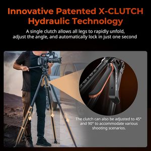 Smallrig tribex thủy lực sợi Carbon <span class=keywords><strong>Tripod</strong></span> Kit, nhanh chóng mở rộng máy ảnh Video <span class=keywords><strong>Tripod</strong></span> với 4-bước đối trọng chất lỏng đầu - Product Image 2