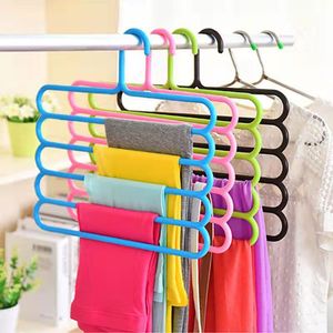 Cintres en plastique à multi-rangs, 5 cases, organisateur pour vêtements et vêtements, armoire, placard - Product Image 3