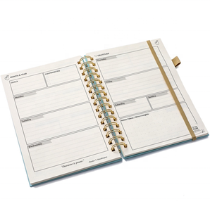 Agenda de mariage personnalisé pour femmes, bloc de papier A5 à spirale, feuille d'or,; Journal intime, agenda, personnalisé, nouvelle collection 2022 - Product Image 1