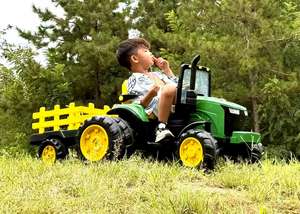 Nuovo Modello Auto Elettrica per Bambini 12V a 6 Ruote <span class=keywords><strong>con</strong></span> Rimorchio, Trattore Elettrico per Bambini 2-4 Anni, Auto a Batteria per Bambini - Product Image 6