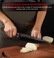 Ensemble de Couteaux de Chef Forgés Japonais Noirs Artisanaux San Mai VG10, Coffret Cadeau avec Logo Personnalisé