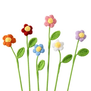 Grand <span class=keywords><strong>bouquet</strong></span> <span class=keywords><strong>de</strong></span> fleurs bouffantes tissées Emballage cadeau <span class=keywords><strong>de</strong></span> <span class=keywords><strong>fleuriste</strong></span> à tête unique Matériau fini en laine - Product Image 1