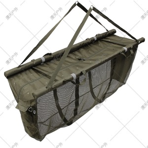 Sac de pesée pliable personnalisé pour la pêche, vert militaire, en polyester léger et durable, équipement de pêche en eau douce - Product Image 4