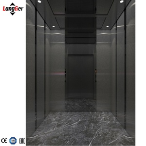 Langger thép không gỉ màu đen 630kgs 8 người thang máy hành khách thang máy thang máy ngoài trời với giá nhà máy - Product Image 3